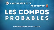 Manchester City - Monaco : les compos probables