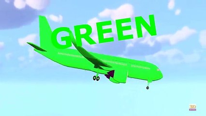 Airplane Toddler Best Learning Colors For Kids Video for Children Plane Travel with 3D Sof