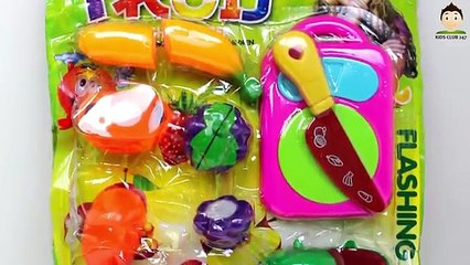 Toy Cutting Velcro Fruit Vegetables Toy | Fruit Cutting with Elise | Kids Play Oclock Toy