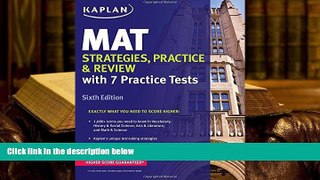 Popular Book  MAT Strategies, Practice   Review (Kaplan Test Prep)  For Kindle