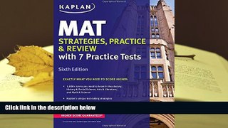 Popular Book  MAT Strategies, Practice   Review (Kaplan Test Prep)  For Online