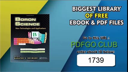 Boron Science_ New Technologies and Applications 1st Edition
