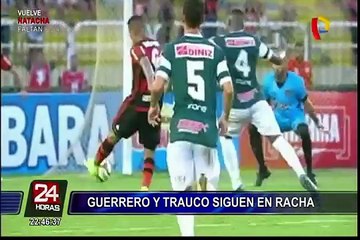 Paolo Guerrero y Miguel Trauco siguen brillando en Brasil