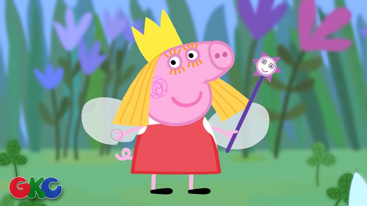 Learn COLORS with BEN & HOLLYS Little Kingdom Playdoh Toy Surprises, Peppa Pig, Magic Sli