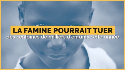 1,4 million d'enfants pourraient mourir de faim