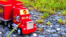 Disney Pixar Cars Red Mack Hauler and Lightning McQueen Ride Along to Nursery Rhymes in Re