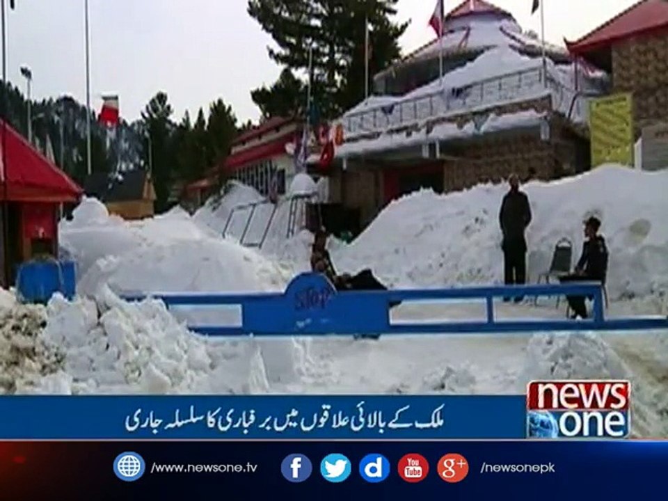 Snowfall continues in upper parts of Pakistan