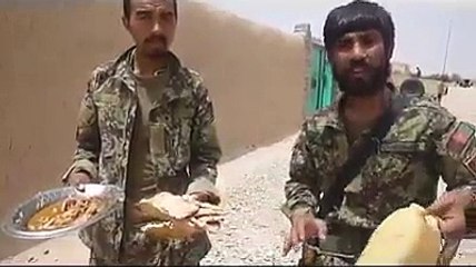 Afghan Army Soldier weeping for Food