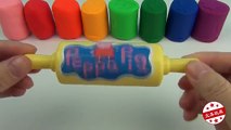 Learn Colors Play Doh Stop Motions Ice Cream Popsicle with Peppa Pig! Finger Family Nurser