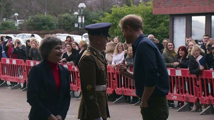 Prince Harry arrives for Walking With the Wounded meeting