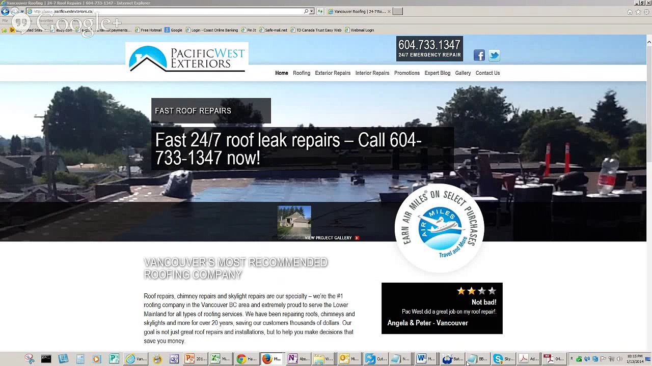 Emergency Roof Repair Vancouver BC -604-733-1347- Pacific West Roofing & Exteriors
