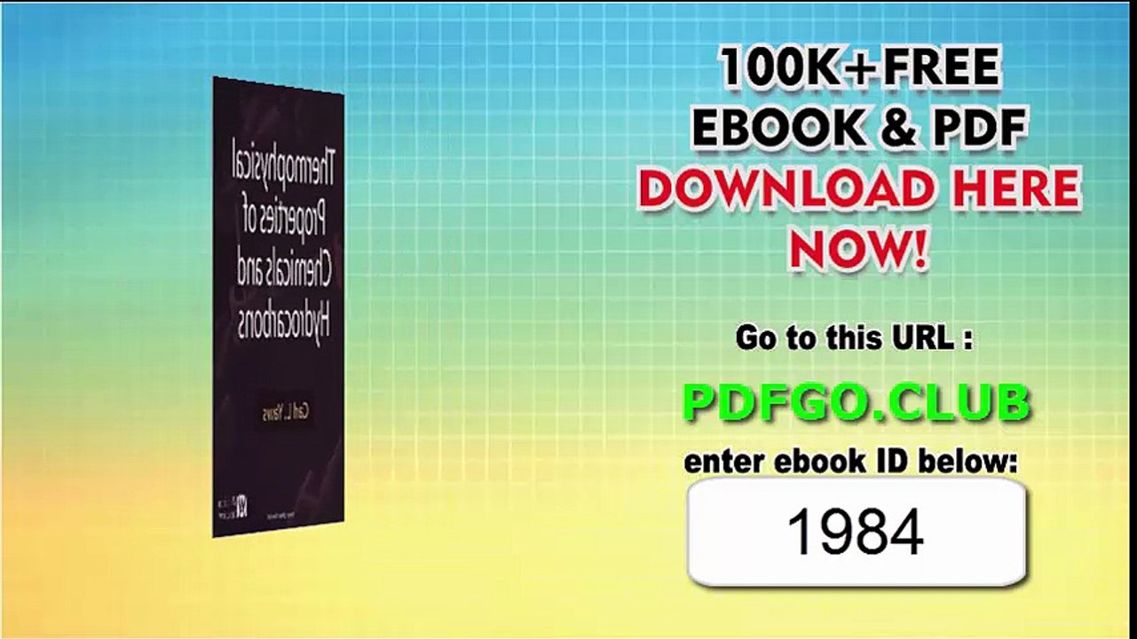 Thermophysical Properties of Chemicals and Hydrocarbons 1st Edition
