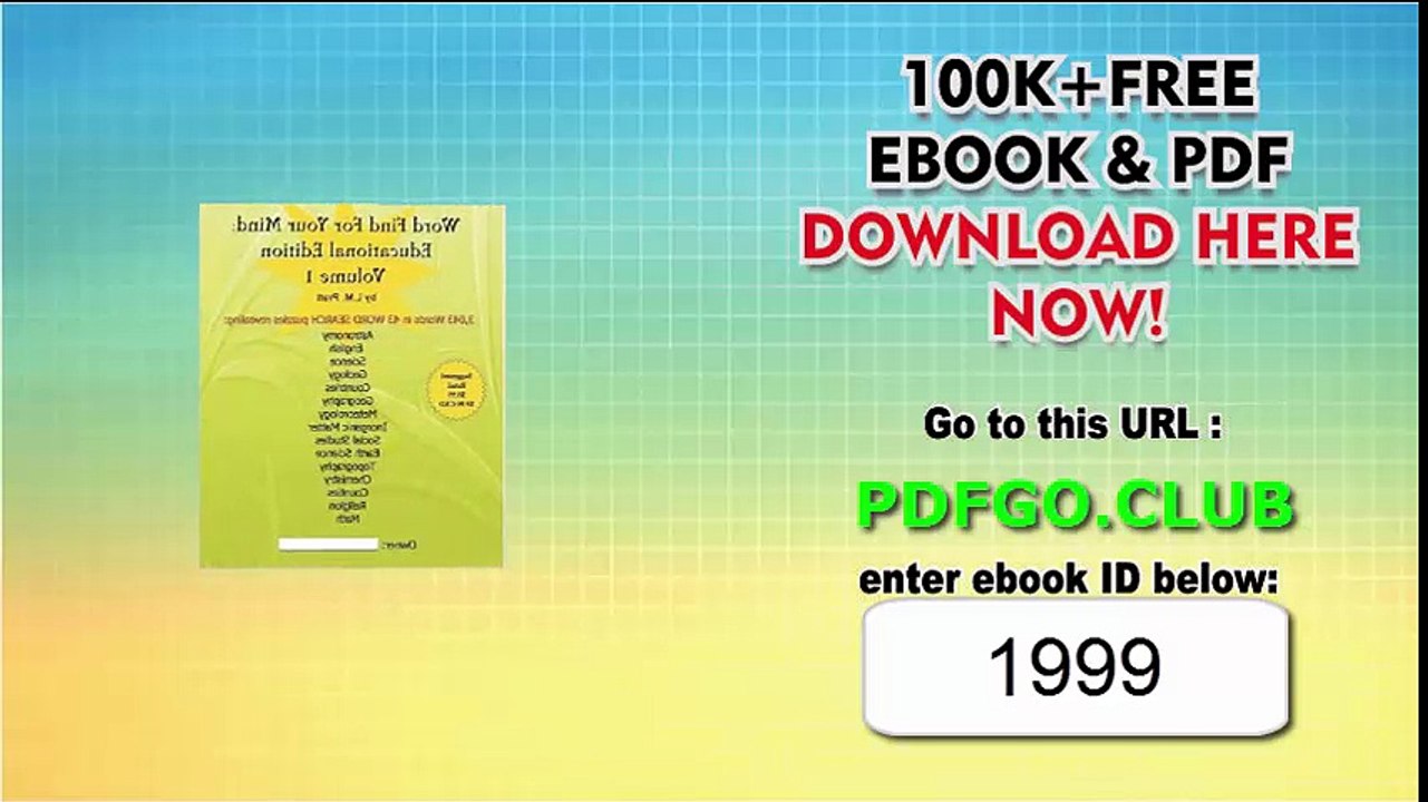 Word Find For Your Mind_ Educational Edition (Volume)