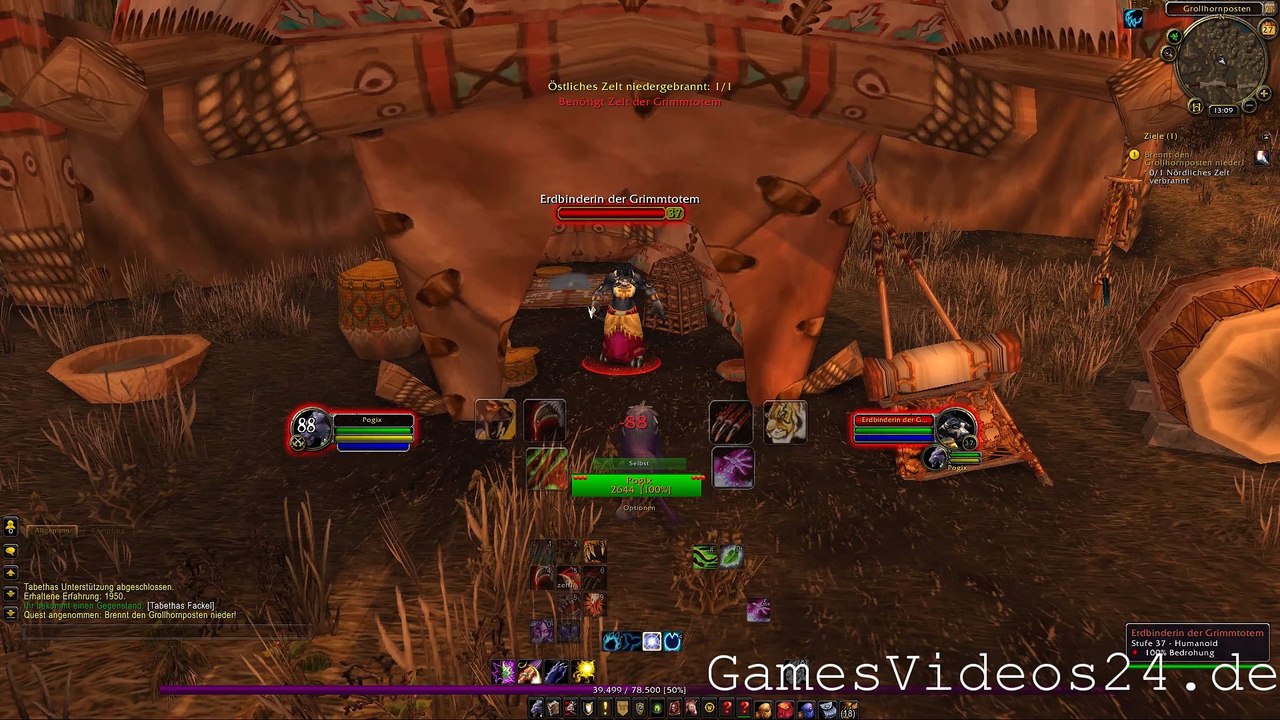 World of Warcraft Quest: Brennt den Grollhornposten nieder!