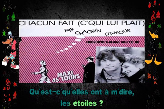 Chagrin d'amour - Chacun fait (c'qui lui plaît) KARAOKE / INSTRUMENTAL