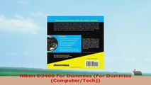 READ ONLINE  Nikon D3400 For Dummies For Dummies ComputerTech