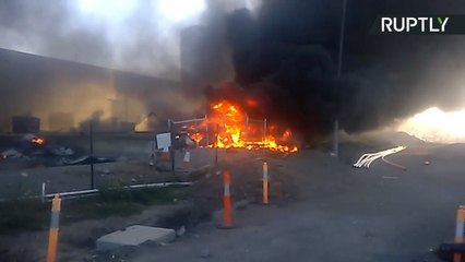 Shopping Center in Flames after Melbourne Plane Crash Kills Five