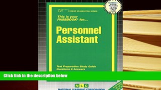 READ book Personnel Assistant(Passbooks) (Career Examination Passbooks) Jack Rudman Trial Ebook