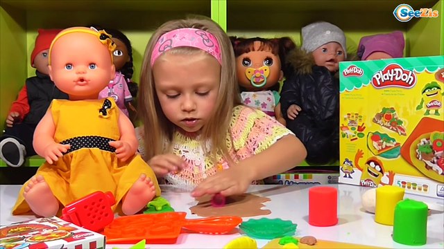 ✔ Кукла Ненуко. Девочка Ярослава и новый набор Плей До – готовим пиццу / Doll Nenuco Play Doh Pizza