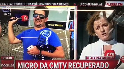 Microfone da CMTV foi entregue a Policia!