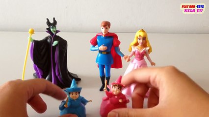 Disney Story Set Flora, Fauna, Sleeping Beauty, Prince Phillip, Merryweather, Maleficent,