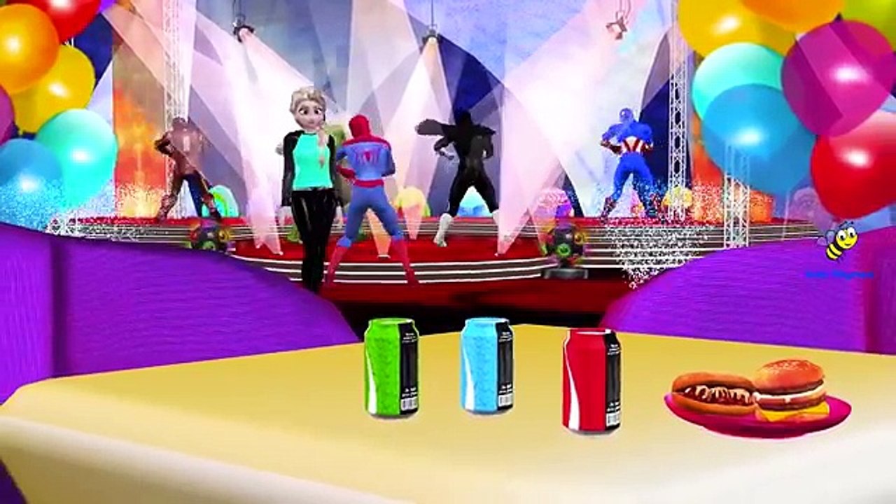 Frozen Elsa & SPIDERMAN vs Superhero Dancing in a Car Joker & Superman dinosaur eggs Super