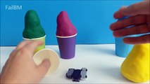 PLAY DOH SURPRISE EGGS !! Opening Spongebob Minions Porsche Kinder Train Toys