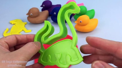 Play Doh Ducks with Dinosaur Molds Fun and Creative for Kids play doh stop motion