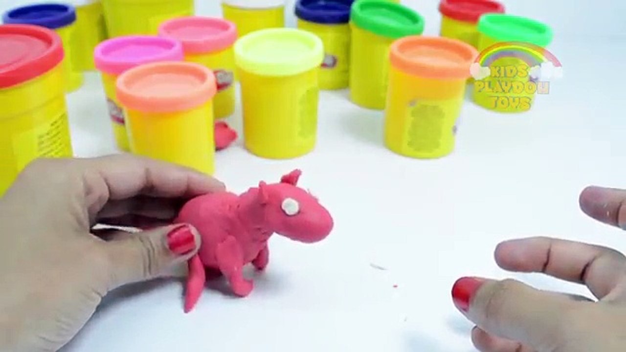 Зоопарк животных играть doh игрушки | цветы в виде животных для детей | динозавр играть doh игрушки