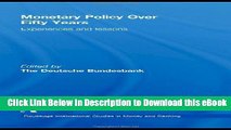 eBook Free Monetary Policy Over Fifty Years: Experiences and Lessons (Routledge International