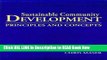 Best PDF Sustainable Community Development: Principles and Concepts Online PDF