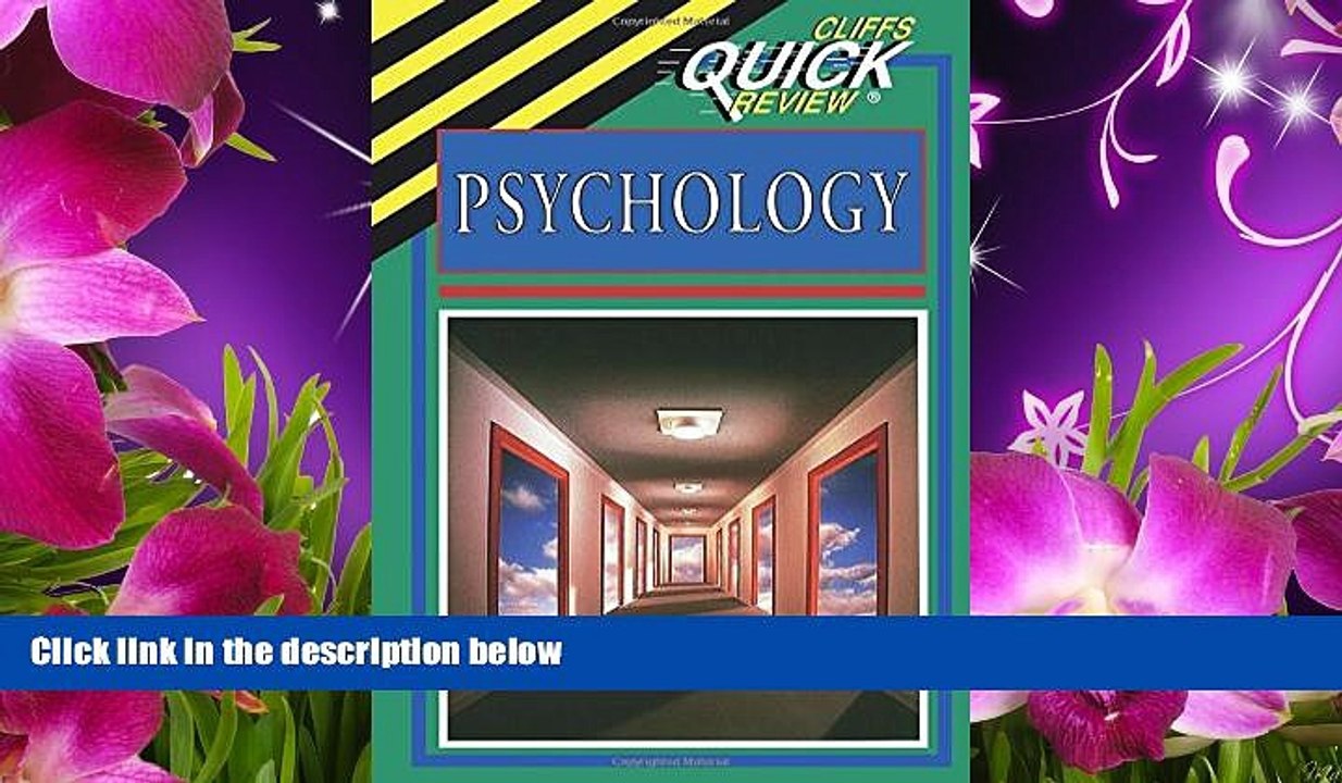 READ book Psychology (Cliffs Quick Review) Theo Sonderegger For Kindle