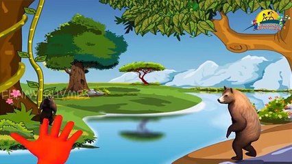 Горилла Лев Медведь Тигр кошка палец семейные песни | 3D анимированные английские детские потешки