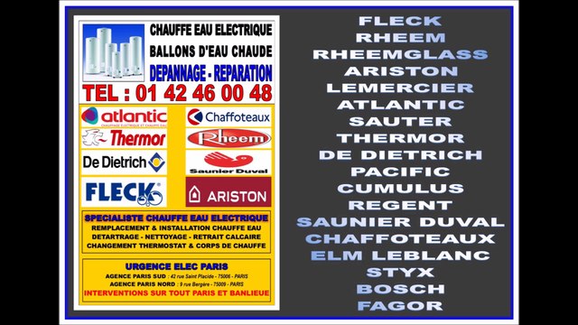 DEPANNAGE ELECTRICITE PARIS 6eme - ELECTRICIEN AGREE 75006 PARIS - REPARATION CHAUFFE EAU RHEEM