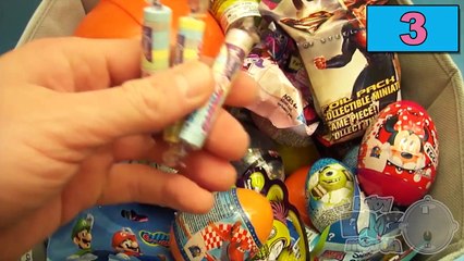 NEW Huge 101 Surprise Egg Opening Kinder Surprise Elmo Disney Pixar Cars Mickey Minnie Mou