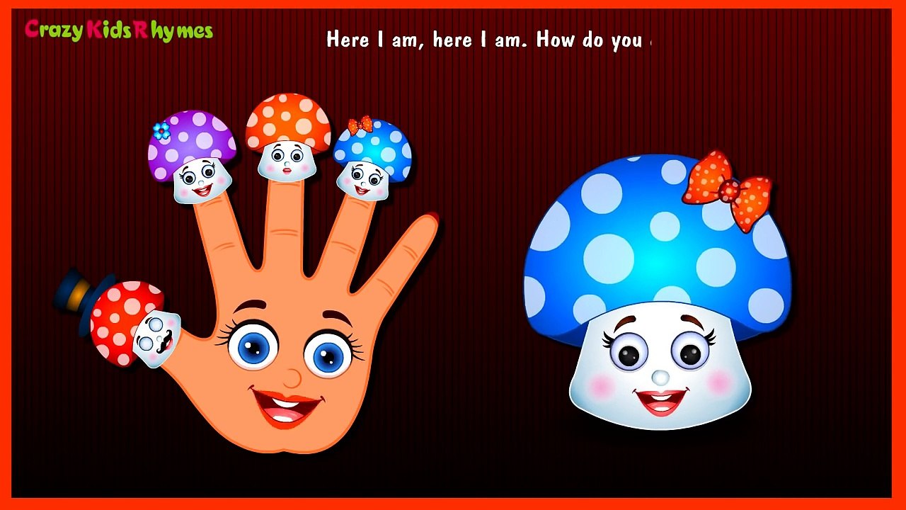 The Finger Family Mushroom Family Nursery Rhyme | Mushroom Finger Family Songs
