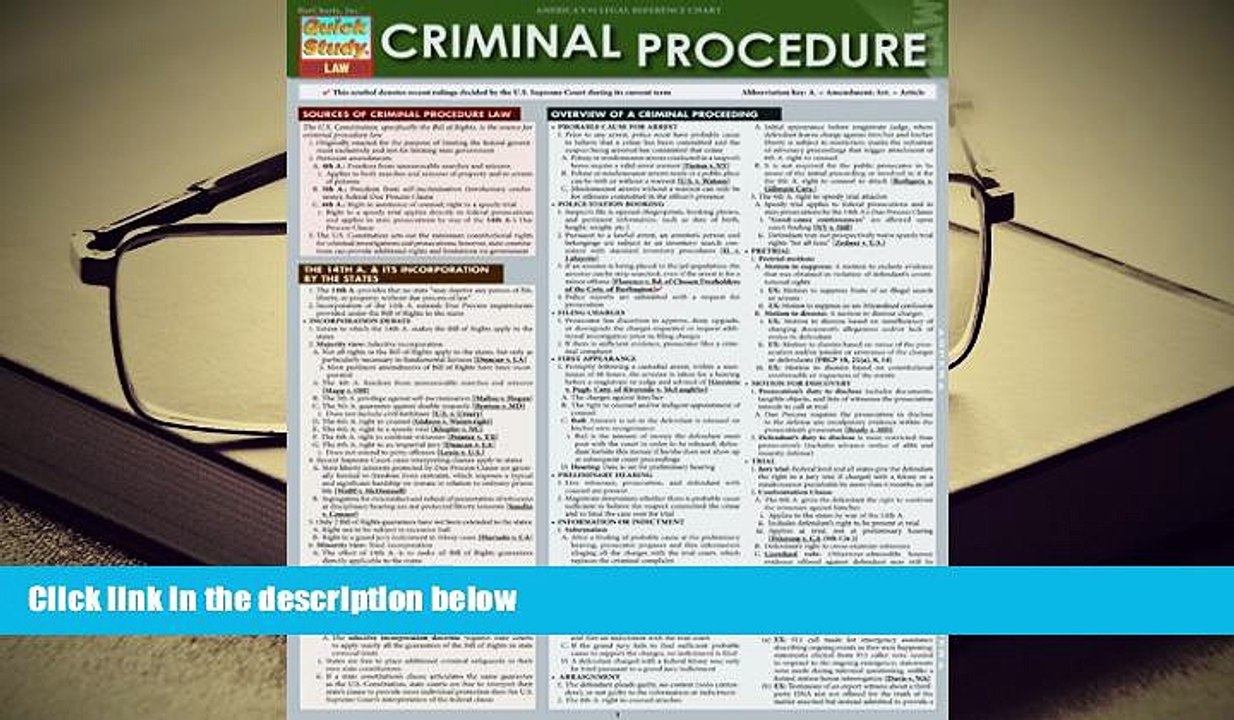 DOWNLOAD [PDF] Criminal Procedure (Quick Study Law) Inc. BarCharts For Ipad