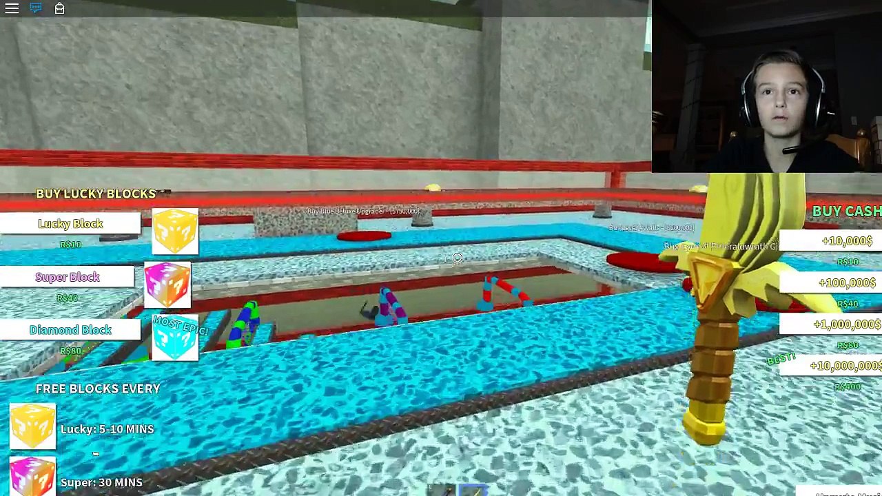 Roblox action :D (Lucky block Tycoon)