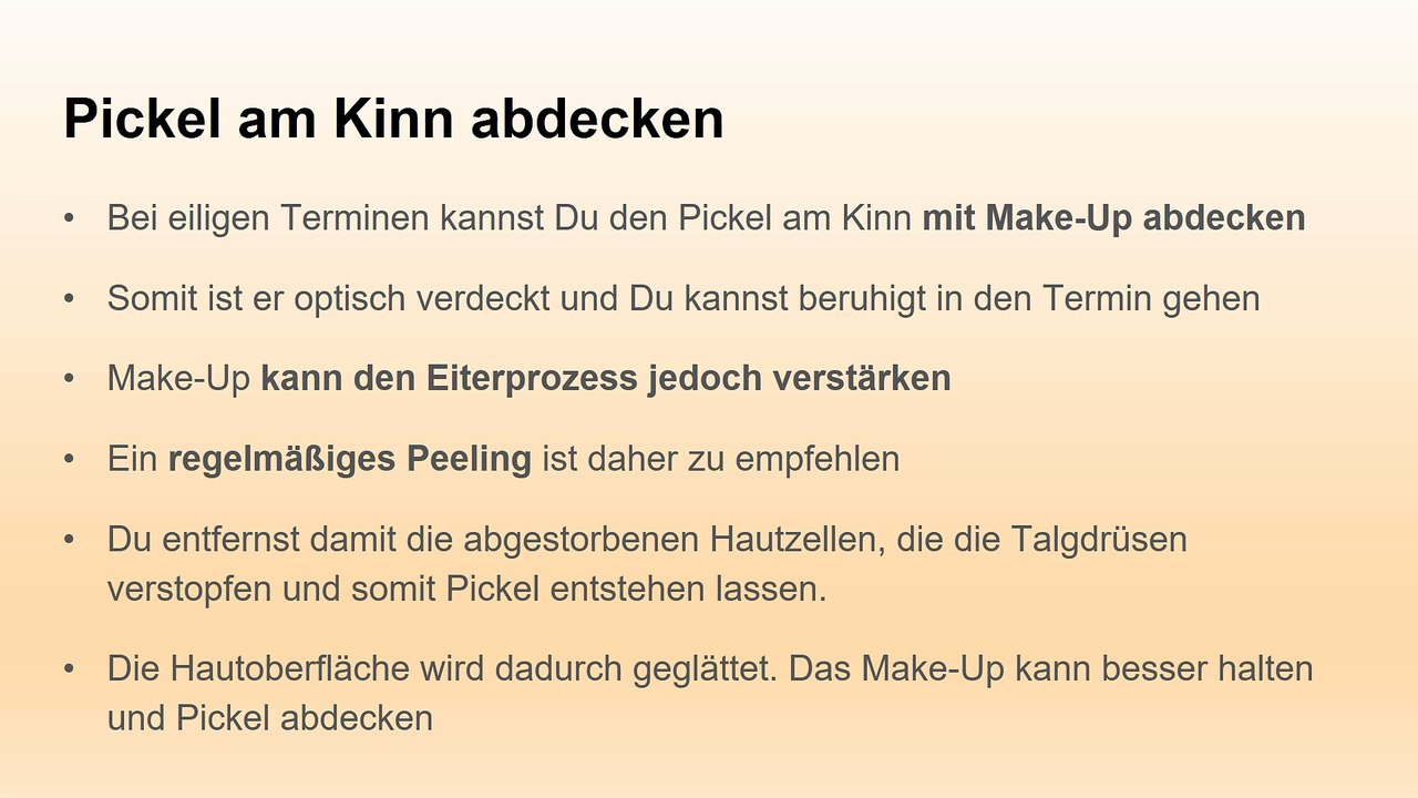 Pickel am Kinn - So wirst Du Deine Pickel am Kinn los