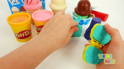 Play Doh Ice Cream Popsicle and Cone Playset for Kids