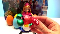 Giant Princess Kinder Surprise Eggs Disney Frozen Elsa Anna Minnie Mickey Play-Doh Huevos