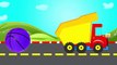 Colors Fun Learning Basket Ball Cartoons With Dump Truck | Teach Colours Children Kids Lit