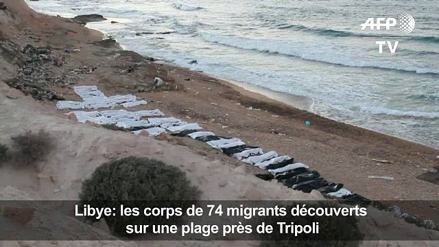 Libye: 74 corps de migrants découverts sur une plage
