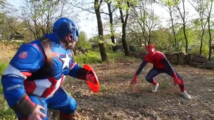 Spiderman VS Captain America ! New Superhero Battle ! - My Superheroes IRL