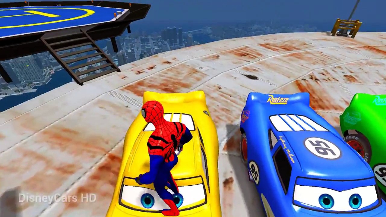 Spiderman, Disney Frozen Elsa, Pixar Cars Lightning Mcqueen & ABC SONG Nursery Rhymes