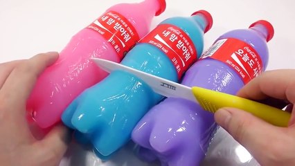 Coca Cola Bottle Yogurt Milk Pudding JELLY DIY Toy Surprise Learn Colors Slime