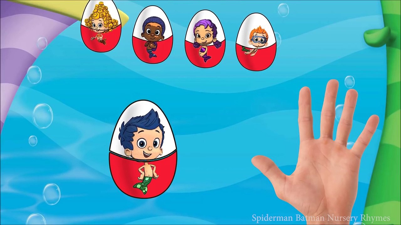 Bubble Guppies Finger Family Song and Surprise...