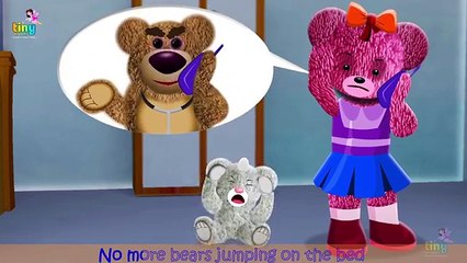 Five little teddy bears jumping on the bed | Nursery Rhymes For Kids