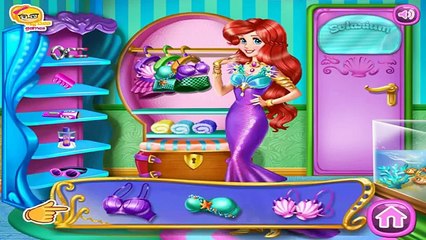 NEW Игры для детей—Disney Принцесса Ариэль Загар в солярии—мультик для девочек