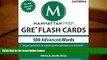 Popular Book  500 Advanced Words: GRE Vocabulary Flash Cards (Manhattan Prep GRE Strategy Guides)